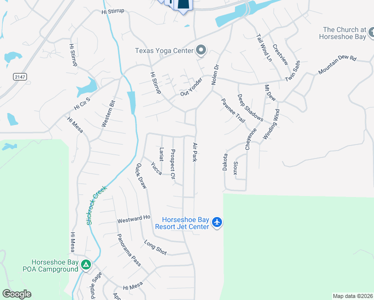 map of restaurants, bars, coffee shops, grocery stores, and more near 1302 Clayton Nolen Drive in Horseshoe Bay