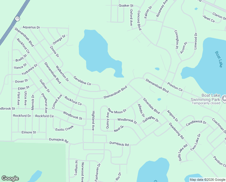map of restaurants, bars, coffee shops, grocery stores, and more near 2166 Shenandoah Blvd in Chipley