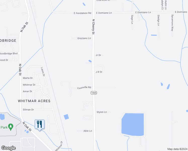 map of restaurants, bars, coffee shops, grocery stores, and more near 46458 North Cherry Street in Hammond