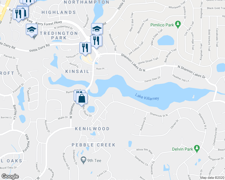map of restaurants, bars, coffee shops, grocery stores, and more near 5009 Glenrose Court in Tallahassee