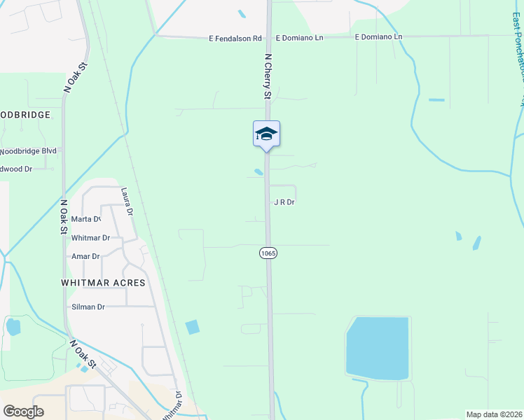 map of restaurants, bars, coffee shops, grocery stores, and more near 46458 North Cherry Street in Hammond