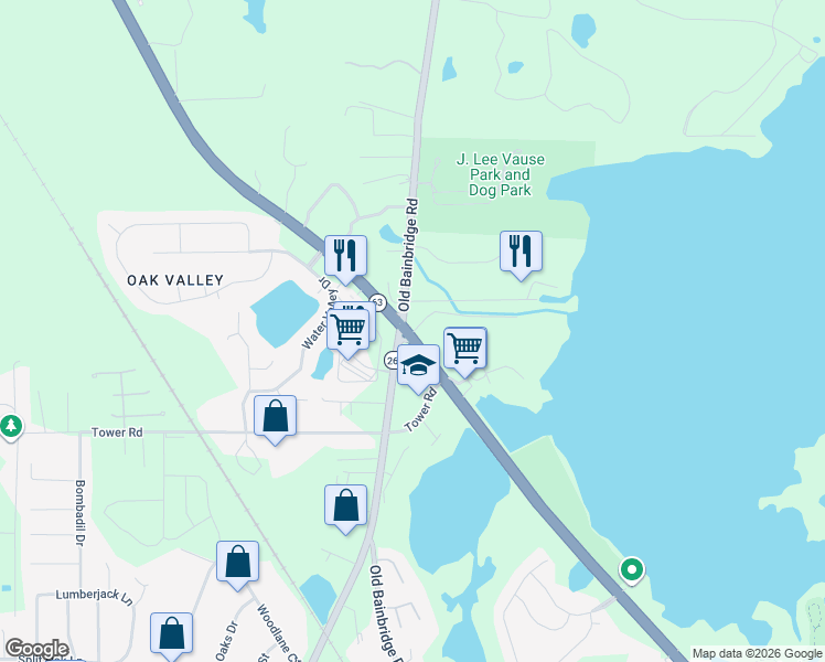 map of restaurants, bars, coffee shops, grocery stores, and more near 4768 Sun Vista Lane in Tallahassee