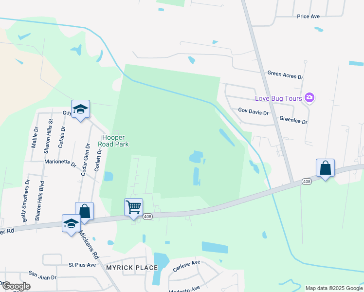 map of restaurants, bars, coffee shops, grocery stores, and more near 7919 Comite Drive in Baker