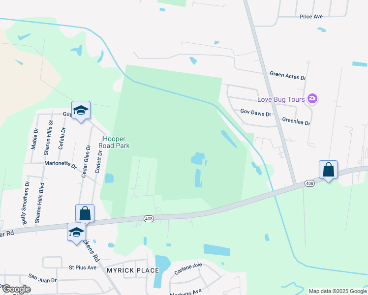 map of restaurants, bars, coffee shops, grocery stores, and more near 7919 Comite Drive in Baker