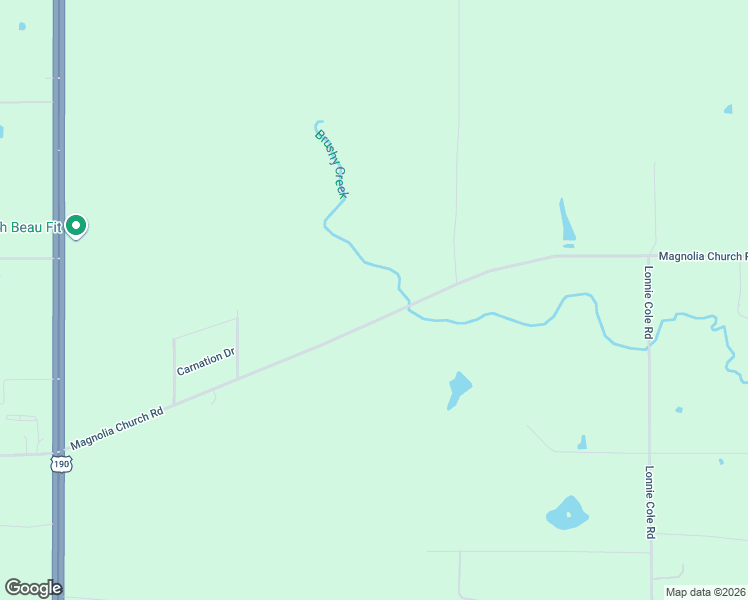 map of restaurants, bars, coffee shops, grocery stores, and more near 503 Magnolia Church Road in Ragley