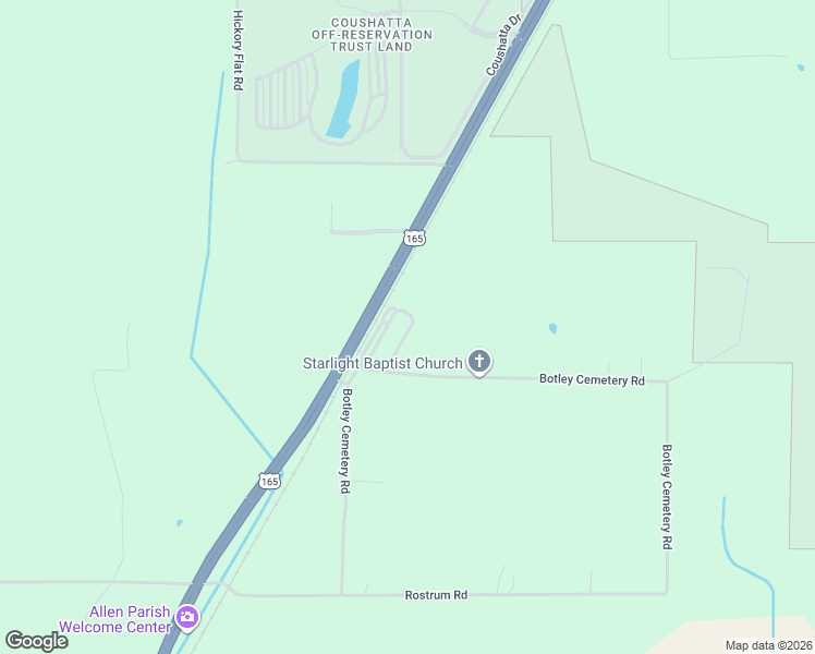 map of restaurants, bars, coffee shops, grocery stores, and more near Highland Drive in Kinder