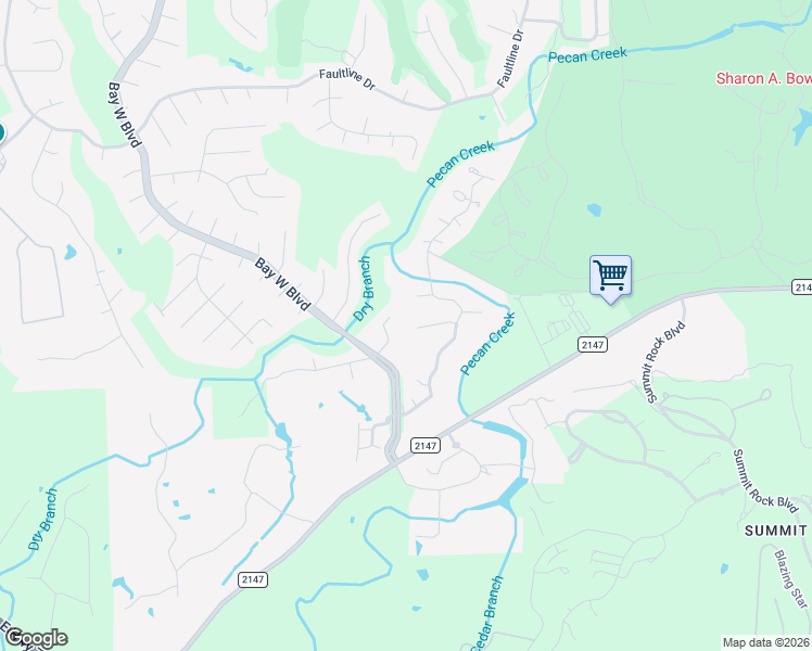 map of restaurants, bars, coffee shops, grocery stores, and more near 109 James Cir in Horseshoe Bay