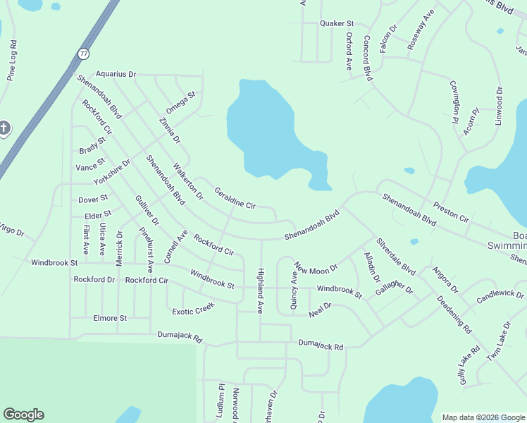 map of restaurants, bars, coffee shops, grocery stores, and more near 2267 Geraldine Circle in Chipley
