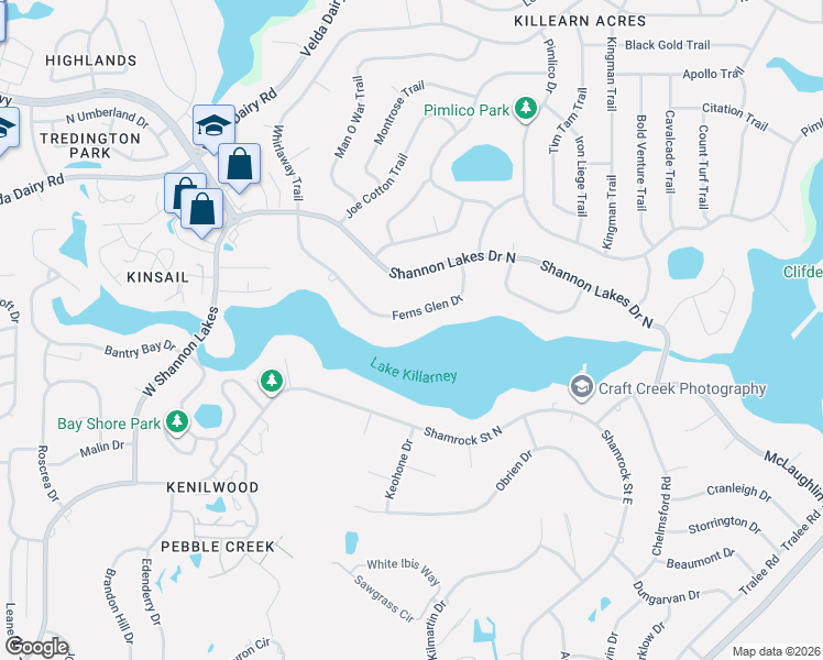 map of restaurants, bars, coffee shops, grocery stores, and more near 3171 Ferns Glen Dr in Tallahassee