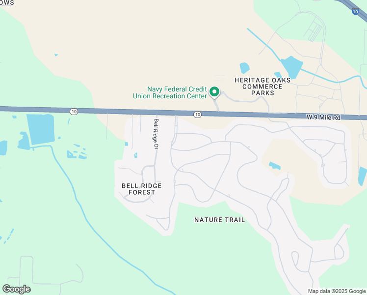 map of restaurants, bars, coffee shops, grocery stores, and more near 8101 Foxtail Loop in Pensacola