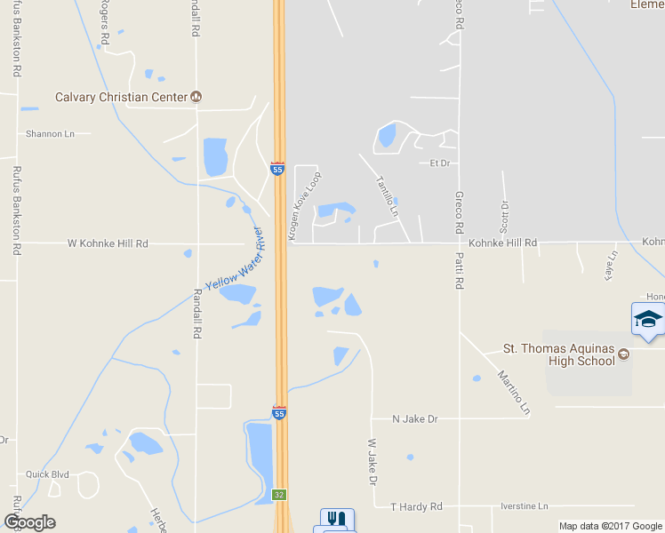 map of restaurants, bars, coffee shops, grocery stores, and more near 14086 Kohnke Hill Road in Hammond