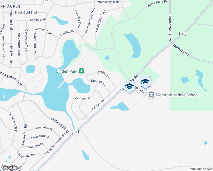 map of restaurants, bars, coffee shops, grocery stores, and more near 3522 Dundalk Drive in Tallahassee
