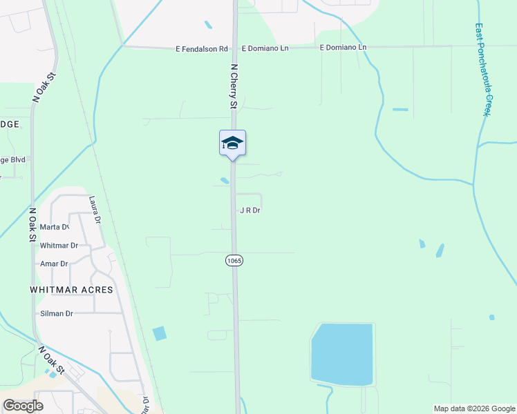 map of restaurants, bars, coffee shops, grocery stores, and more near 16044 J R Drive in Hammond