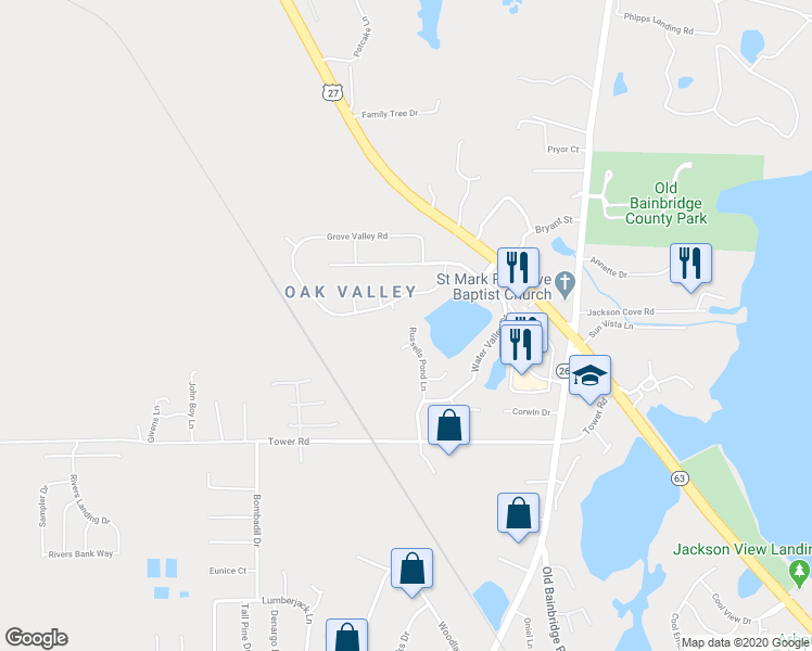 map of restaurants, bars, coffee shops, grocery stores, and more near 4644 Russells Pond Lane in Tallahassee