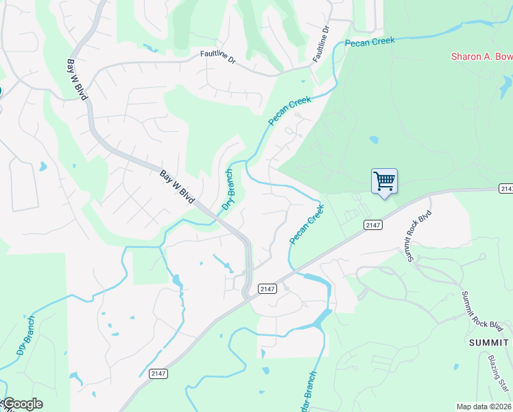 map of restaurants, bars, coffee shops, grocery stores, and more near 109 James Circle in Horseshoe Bay