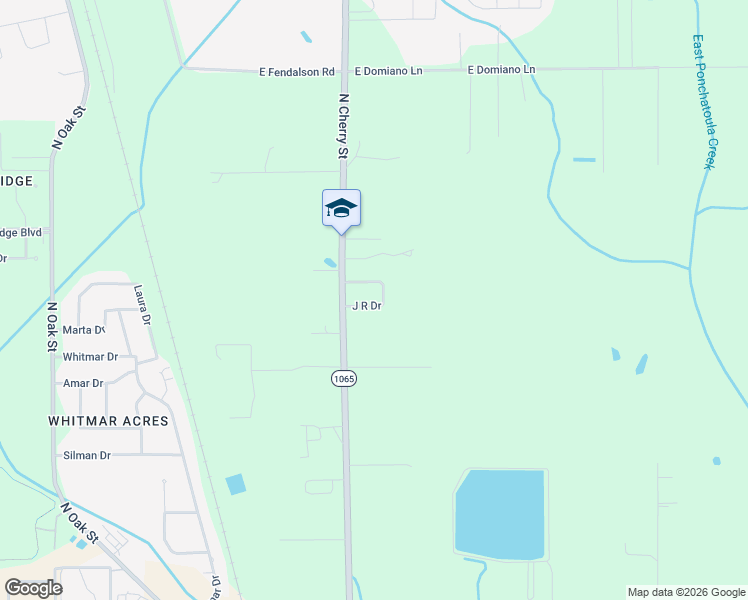 map of restaurants, bars, coffee shops, grocery stores, and more near 16044 J R Drive in Hammond