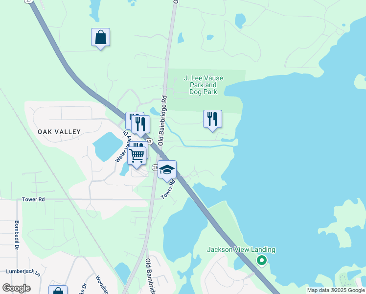 map of restaurants, bars, coffee shops, grocery stores, and more near 4784 Sun Vista Lane in Tallahassee