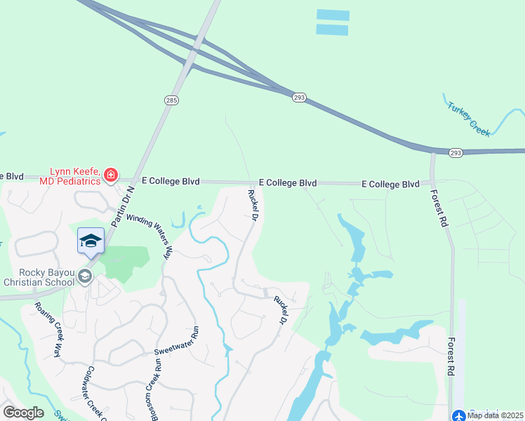 map of restaurants, bars, coffee shops, grocery stores, and more near 1591 Ruckel Drive in Niceville