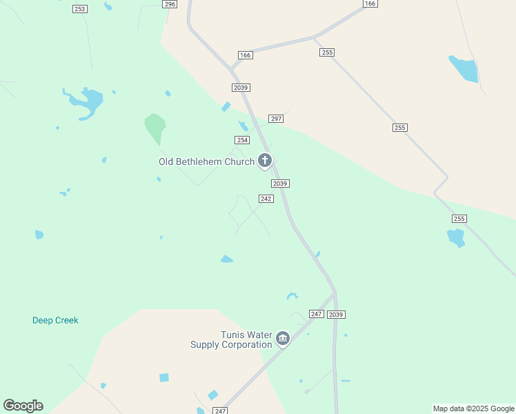 map of restaurants, bars, coffee shops, grocery stores, and more near County Road 242 in Burleson County