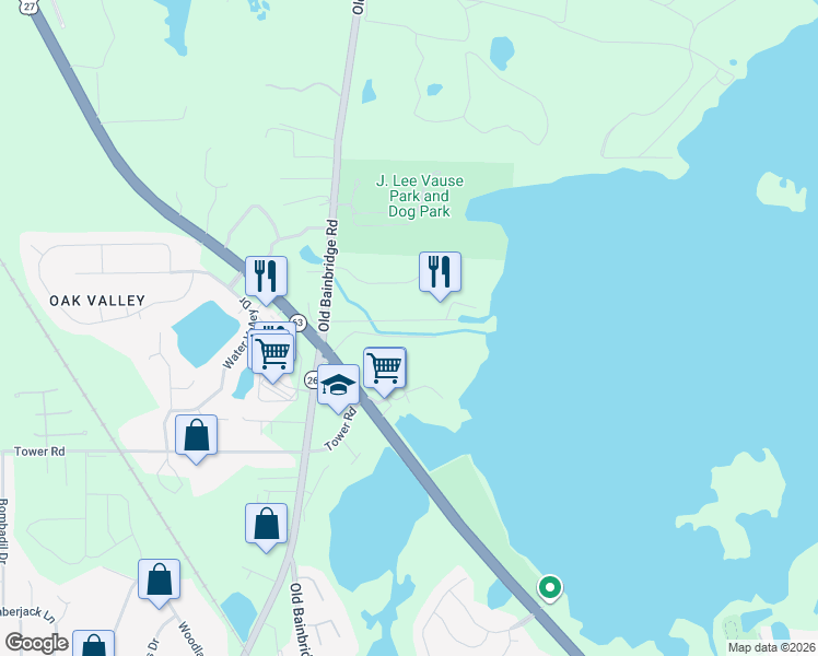 map of restaurants, bars, coffee shops, grocery stores, and more near 4768 Sun Vista Lane in Tallahassee