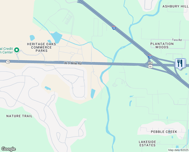 map of restaurants, bars, coffee shops, grocery stores, and more near 8511 Myslak Way in Bellview