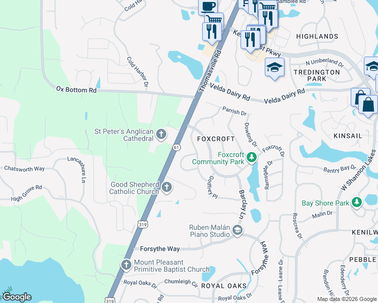 map of restaurants, bars, coffee shops, grocery stores, and more near 4824 Heathe Drive in Tallahassee
