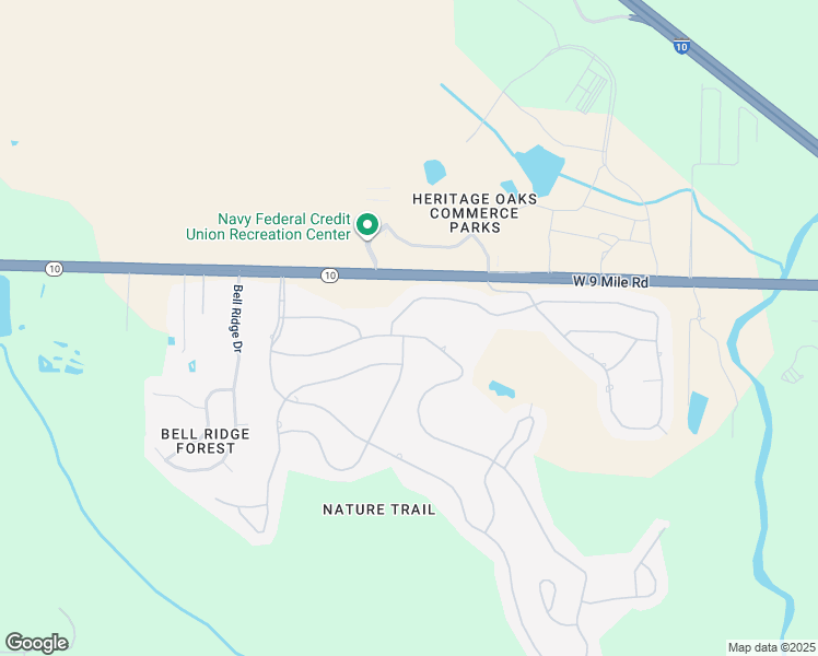 map of restaurants, bars, coffee shops, grocery stores, and more near 8177 Foxtail Loop in Pensacola