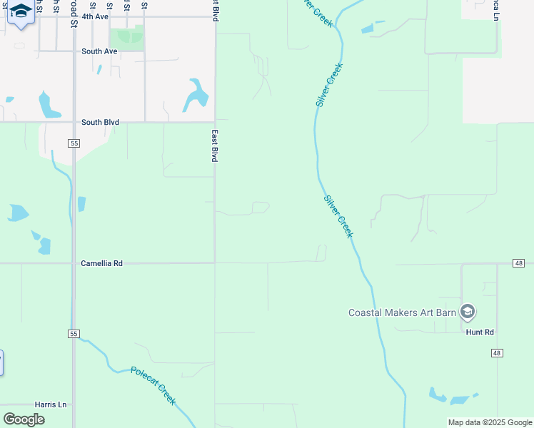 map of restaurants, bars, coffee shops, grocery stores, and more near 21198 East Boulevard in Silverhill