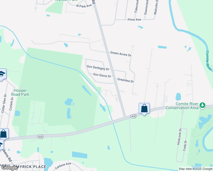 map of restaurants, bars, coffee shops, grocery stores, and more near 7868 Governor Wickliffe Avenue in Baton Rouge