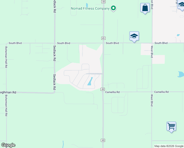 map of restaurants, bars, coffee shops, grocery stores, and more near Sonoma Boulevard in Silverhill