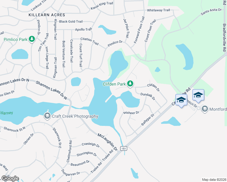 map of restaurants, bars, coffee shops, grocery stores, and more near 3304 Clifden Drive in Tallahassee