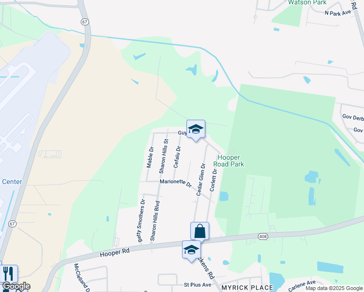 map of restaurants, bars, coffee shops, grocery stores, and more near 9072 Cefalu Drive in Baton Rouge