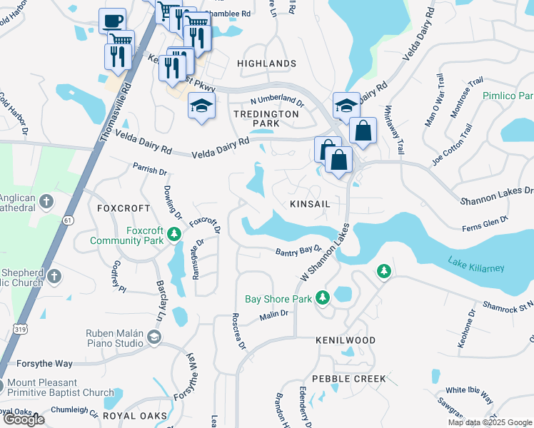 map of restaurants, bars, coffee shops, grocery stores, and more near 4736 Tory Sound Lane in Tallahassee