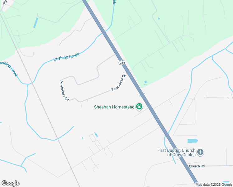 map of restaurants, bars, coffee shops, grocery stores, and more near 44109-44127 Pinebreeze Circle in Callahan