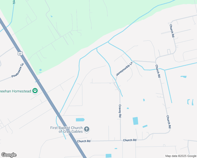 map of restaurants, bars, coffee shops, grocery stores, and more near 54704 Cravey Road in Callahan