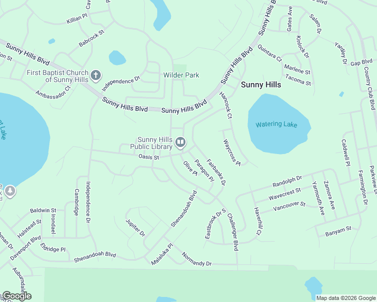 map of restaurants, bars, coffee shops, grocery stores, and more near 455 Paragon Place in Chipley
