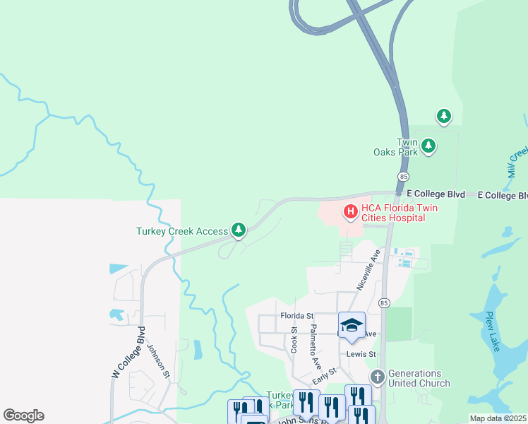 map of restaurants, bars, coffee shops, grocery stores, and more near 809 Sparkleberry Cove in Niceville