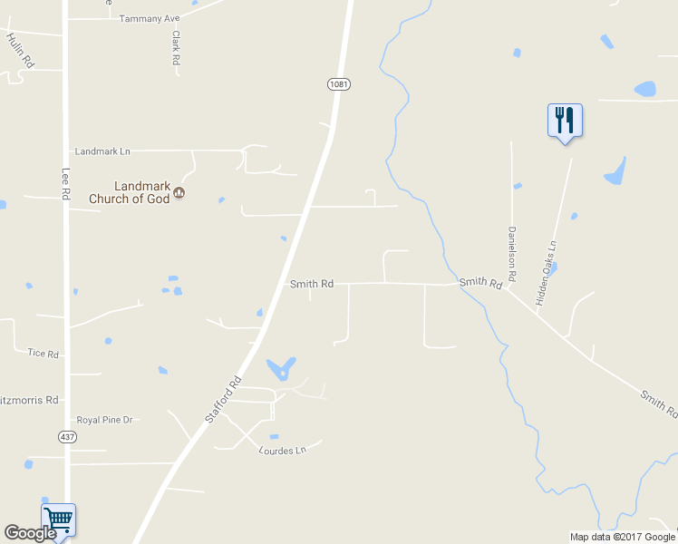 map of restaurants, bars, coffee shops, grocery stores, and more near 20407 Smith Road in Covington