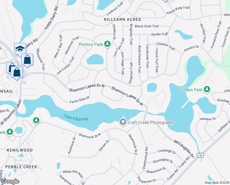 map of restaurants, bars, coffee shops, grocery stores, and more near 3239 North Shannon Lakes Drive in Tallahassee