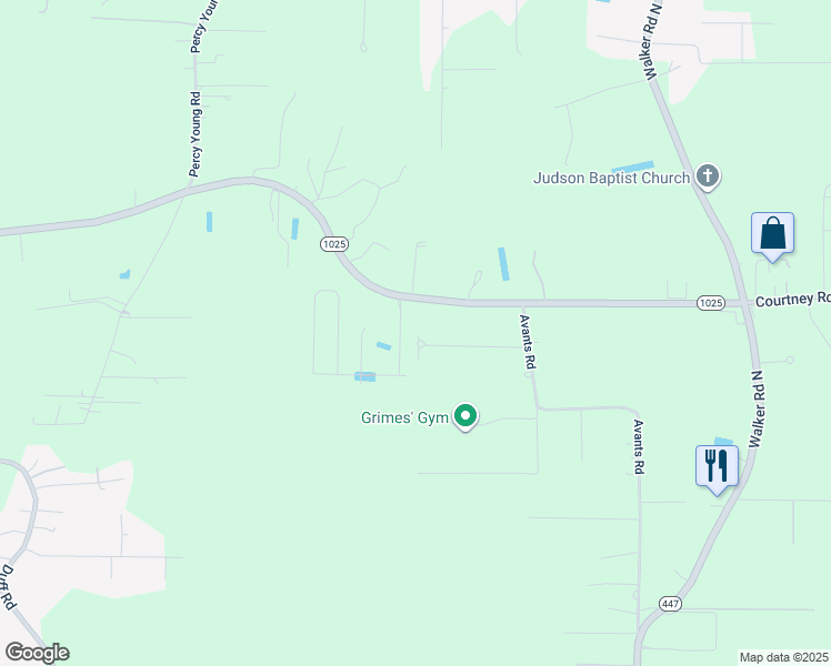 map of restaurants, bars, coffee shops, grocery stores, and more near 13023 North Ridge Drive in Walker