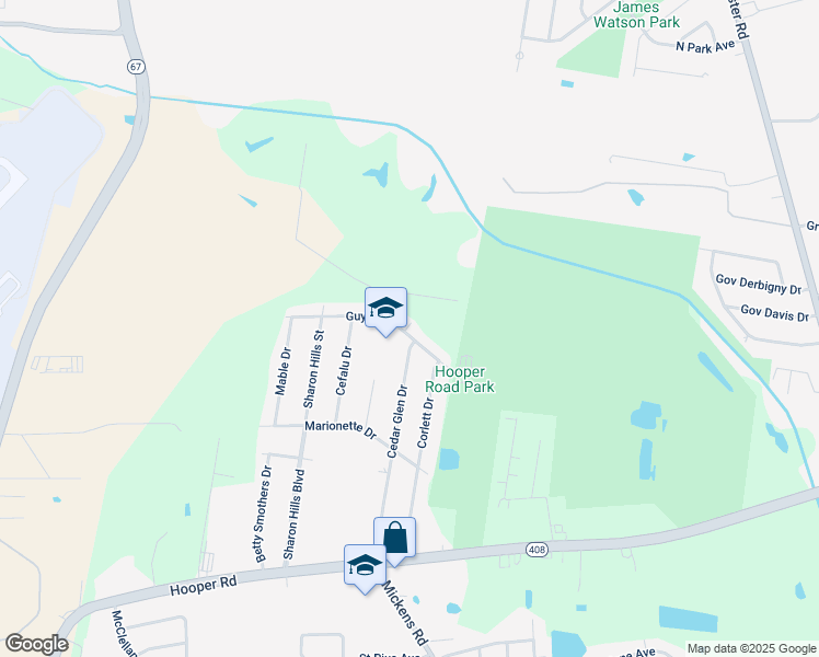 map of restaurants, bars, coffee shops, grocery stores, and more near 6449 Guynell Drive in Baton Rouge