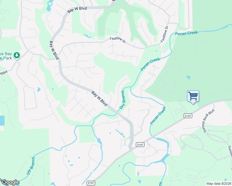 map of restaurants, bars, coffee shops, grocery stores, and more near 115 Amethyst in Marble Falls