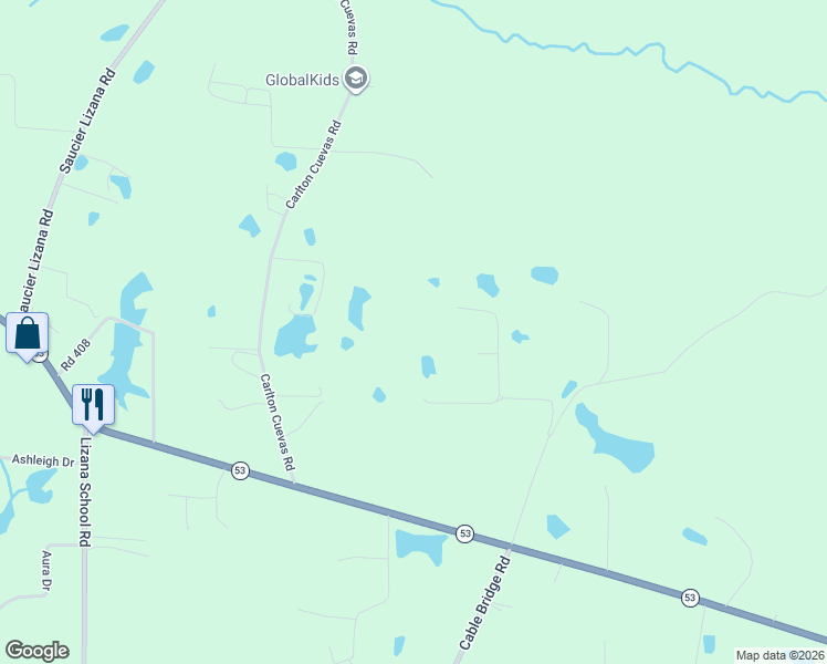 map of restaurants, bars, coffee shops, grocery stores, and more near 22517 Milton Smith Drive in Gulfport