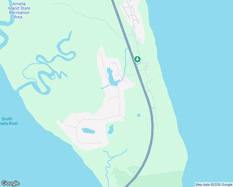 map of restaurants, bars, coffee shops, grocery stores, and more near 28 Long Point Drive in Fernandina Beach