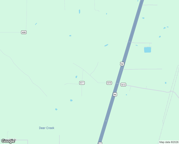 map of restaurants, bars, coffee shops, grocery stores, and more near 434 County Road 610 in Kirbyville