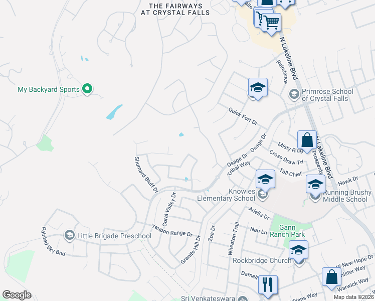 map of restaurants, bars, coffee shops, grocery stores, and more near 2541 Outlook Ridge Loop in Leander