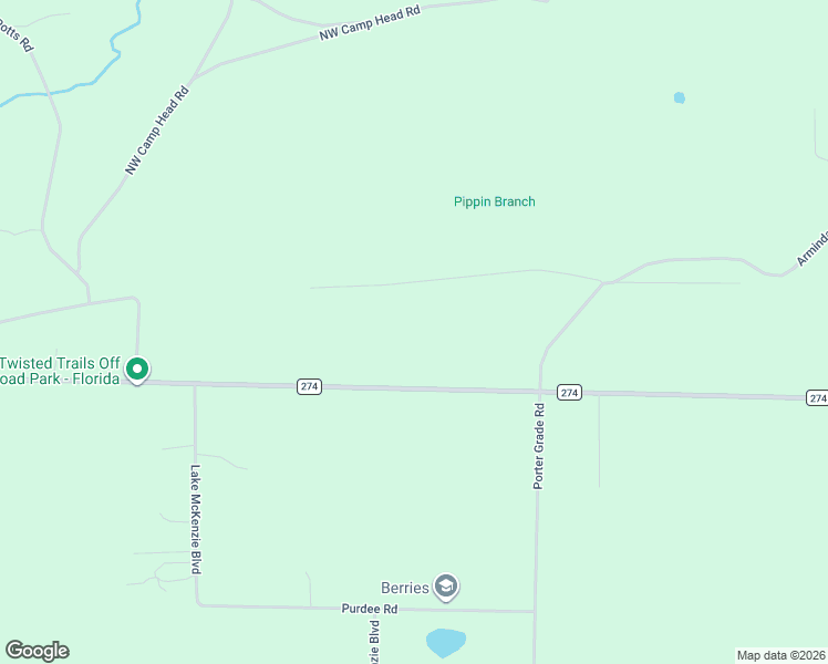 map of restaurants, bars, coffee shops, grocery stores, and more near 4854 County Road 274 in Altha