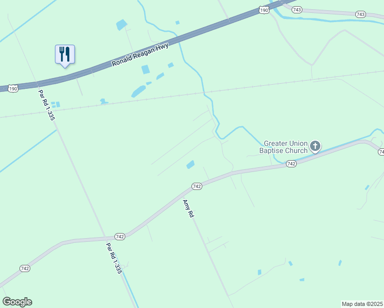 map of restaurants, bars, coffee shops, grocery stores, and more near 182 Albert Road in Opelousas