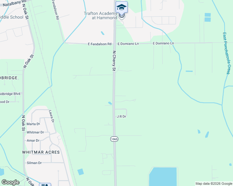map of restaurants, bars, coffee shops, grocery stores, and more near 47061 North Cherry Street in Hammond