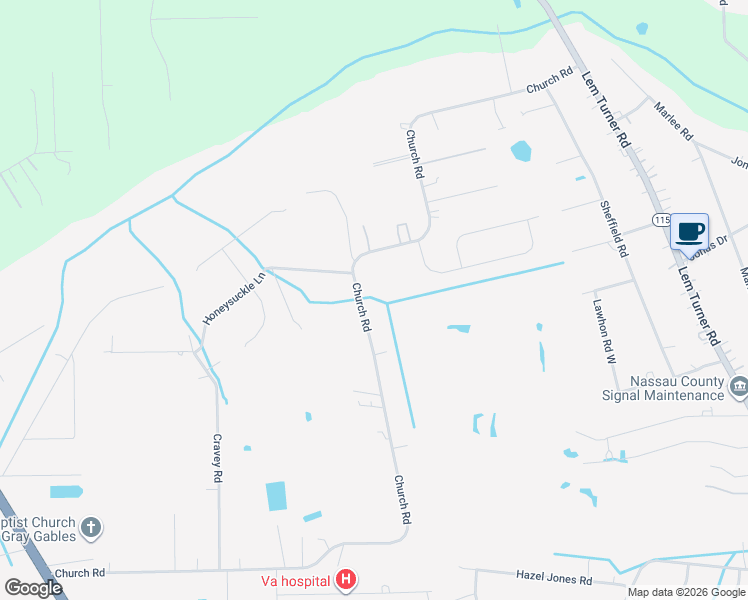 map of restaurants, bars, coffee shops, grocery stores, and more near 54544 Church Road in Callahan